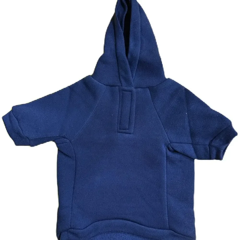 Top Paw® Paw Print Dog Navy Hoodie Sweatshirt - L